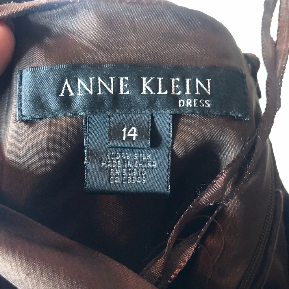 Anne Klein halter A-line silk dress - Picture 4 of 6